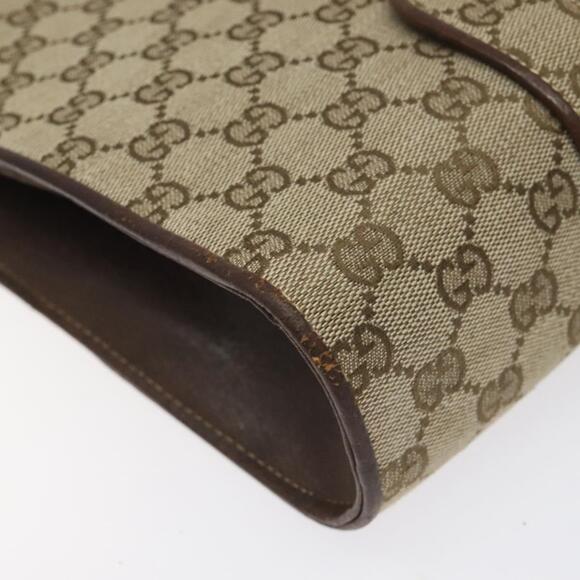 GUCCI GG Canvas Shoulder Bag Beige Gold - Picture 12 of 16